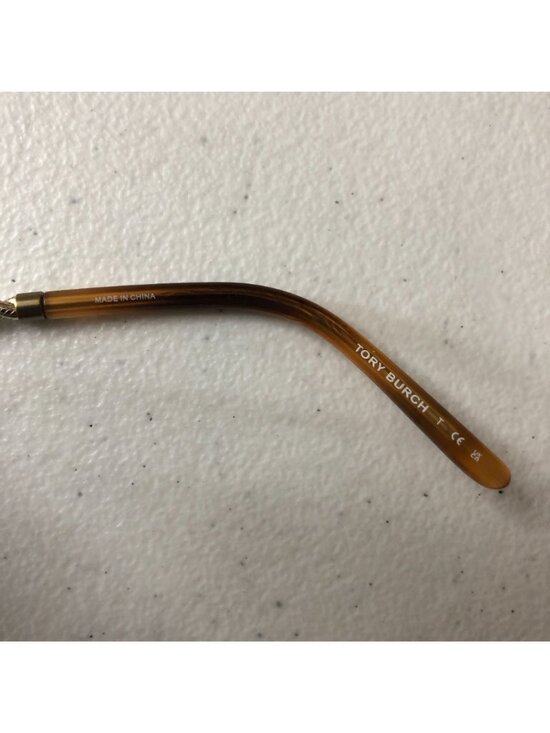 Tory Burch TY1075 Geometric Eyeglasses Tortise Gold Twisted Metal Temple main image 4